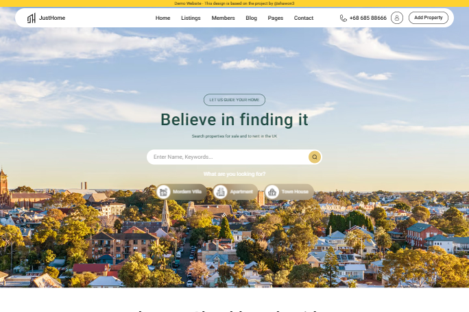 Landing Page - JustHome